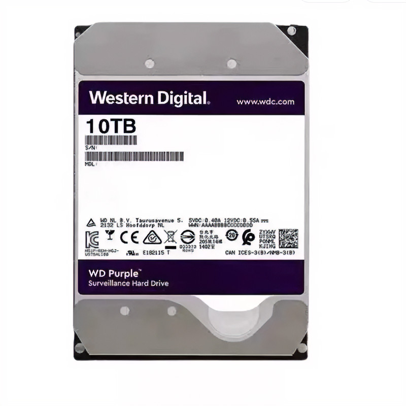 การเฝ้าระวังใหม่สีม่วง 10TB HDD 3.5 "ฮาร์ดดิสก์ไดรฟ์ WD102PURP SATA III 7200 RPM