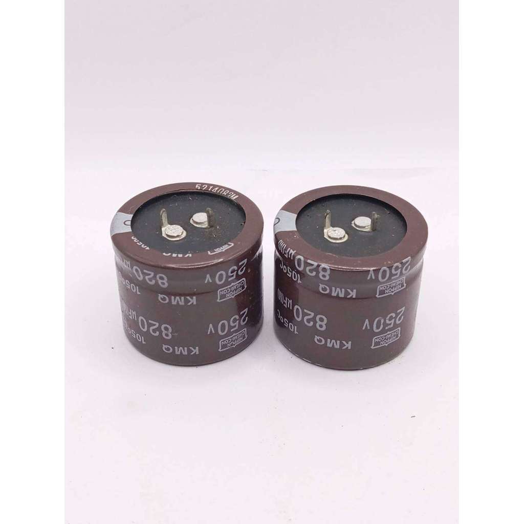 งานแท้ทน  Capacitor 820uf250v 30*35  2ขา ขาเขี้ยว