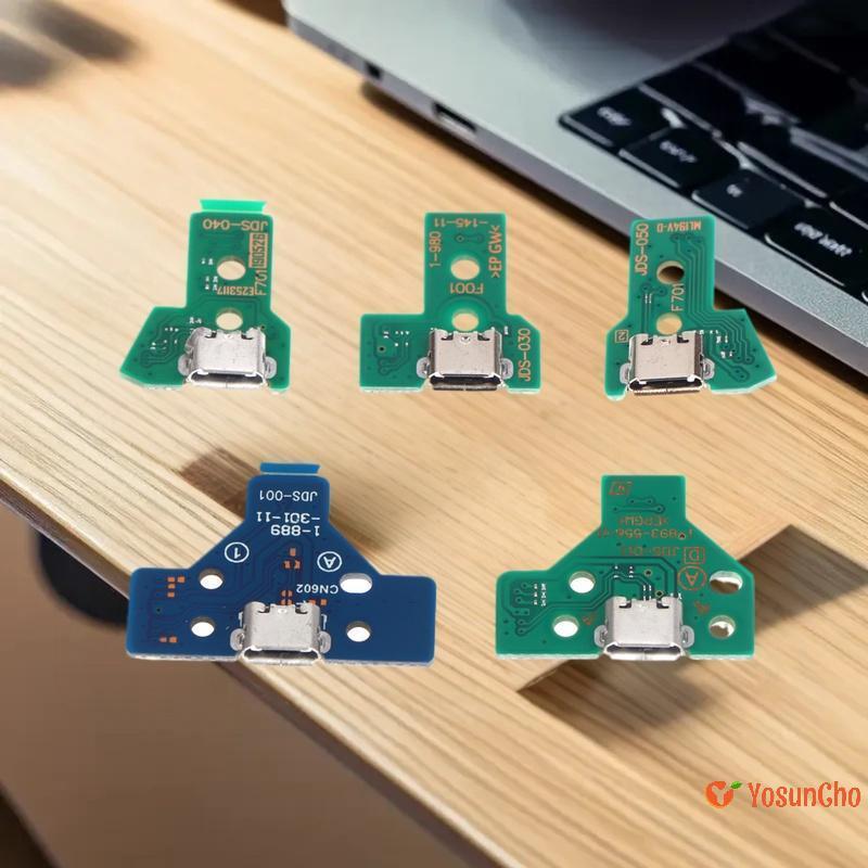 YosunCho] 1 ชุด DIY Charger Port พร้อม Flex Replacement สําหรับ PS4 JDS-001 011 030 040 050 Type-C Fast Charging Board สําหรับ PS4 Controller ใหม่