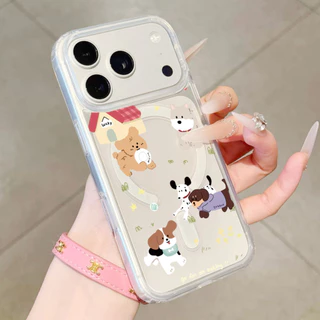 เคสชาร์จได้ สําหรับ iPhone 17 Promax 16 15 14 13 12 11 Pro Max 17Air Pro 6S 6Plus 7 8 SE 7 Plus เคสแม่แหล็ก ลายการ์ตูน