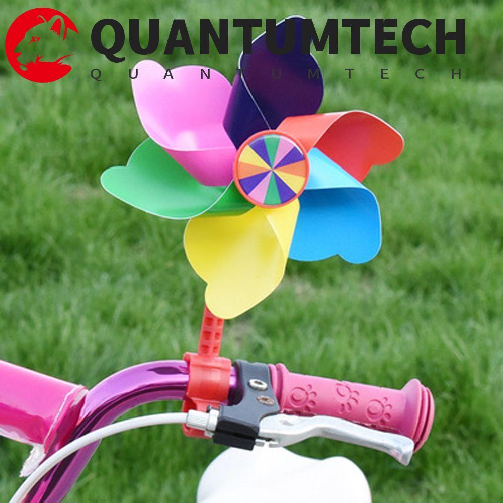 QUANTUMTECH จักรยาน Windmill ตกแต่งจักรยานอุปกรณ์ตกแต่งจักรยานรถสามล้อ Windmill รถเข็นเด็ก Pinwheel 
