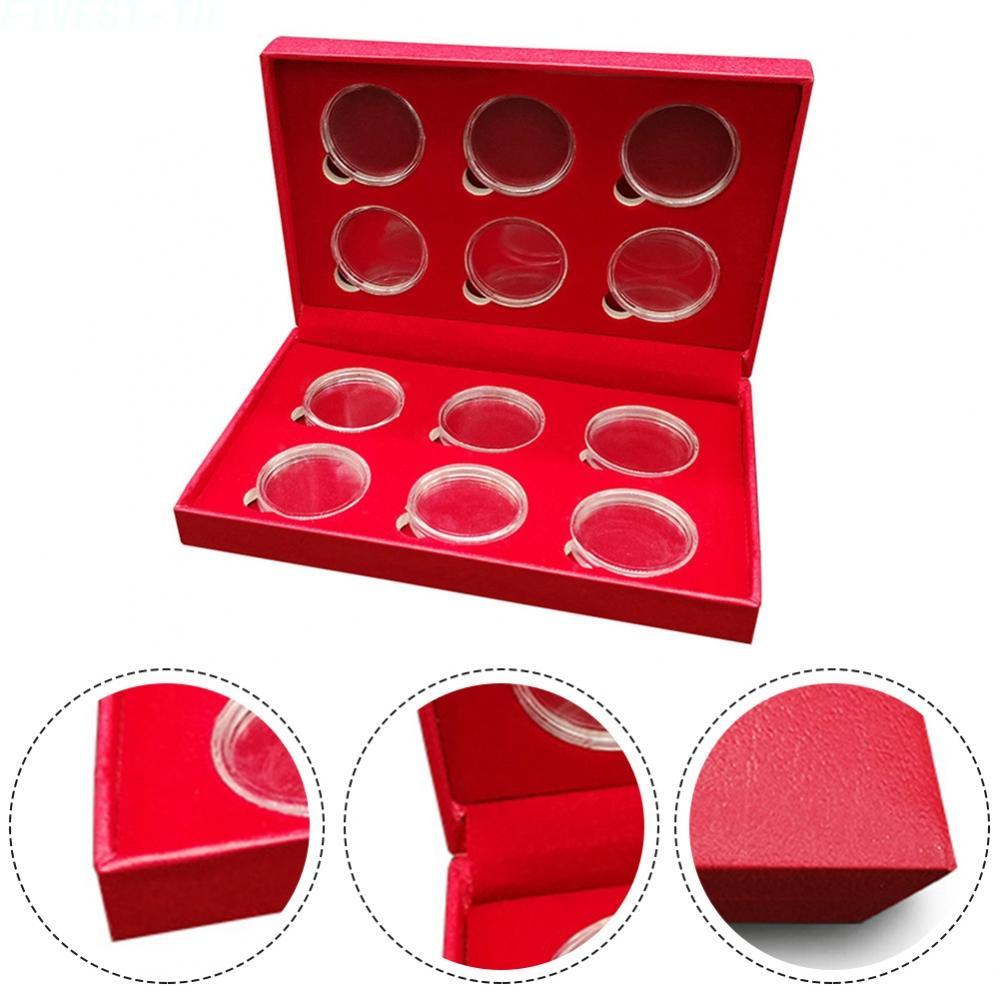 ⭐FIVESTARS⭐Coin Storage Box Protection Square Box Holder 1pc Coin Storage Case Home Garden