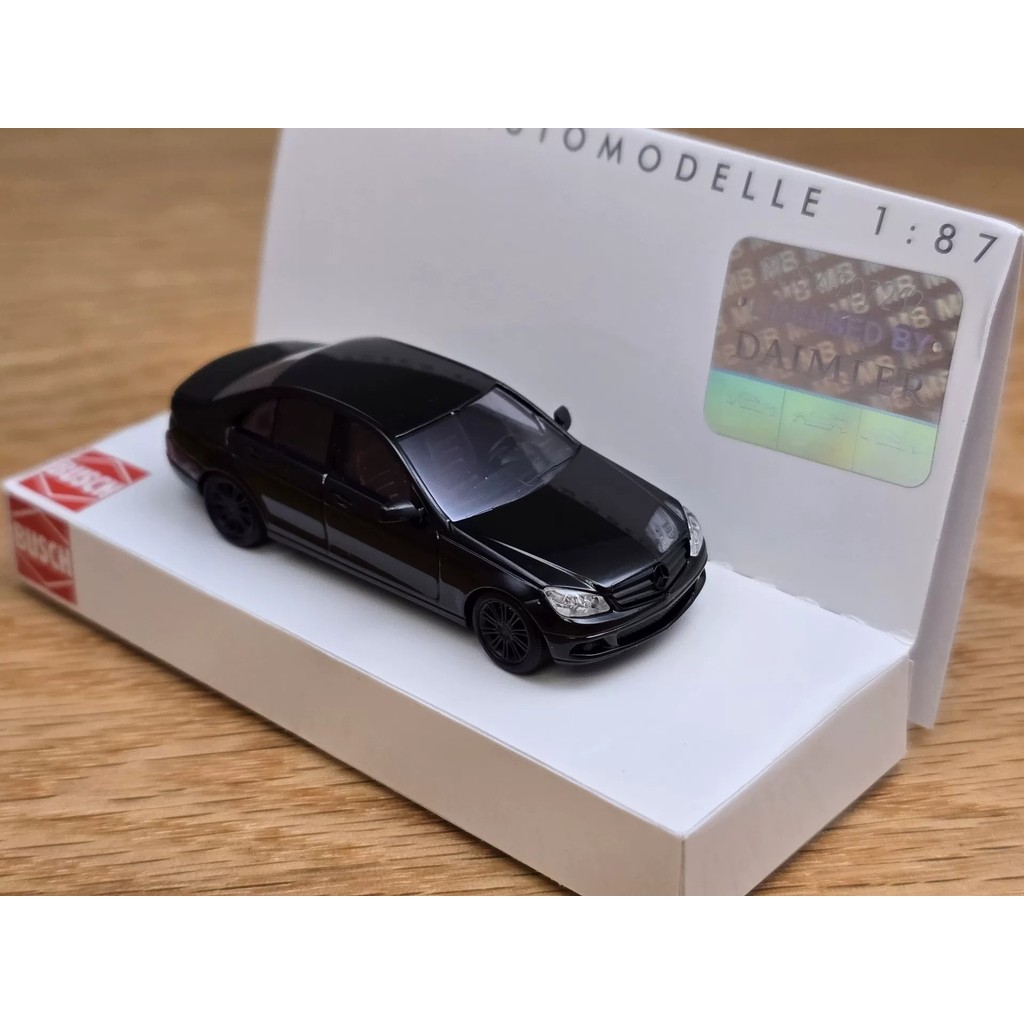 [Orphan] Busch 1/87 Mercedes-Benz w204 C-Class Black Samurai Car Model วัสดุพลาสติก สภาพรถ As แสดงใน