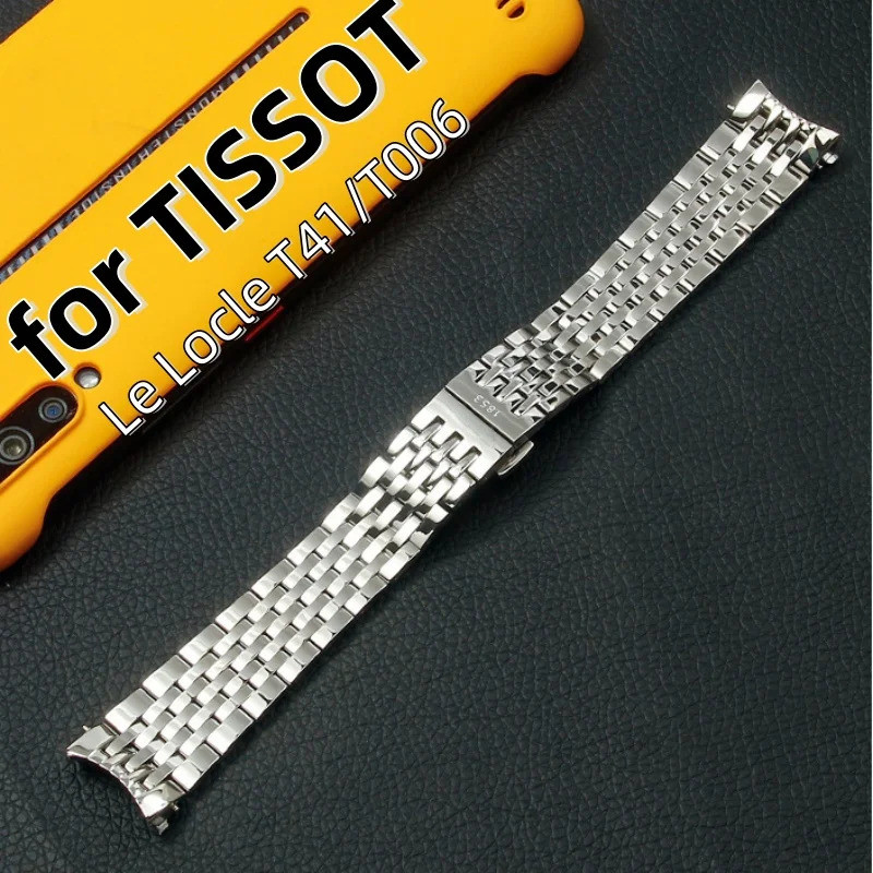 For TISSOT Le Locle T41/T006 Stainless steel Folding buckle Watchband 19mm Watch Strap Bracelet Men 