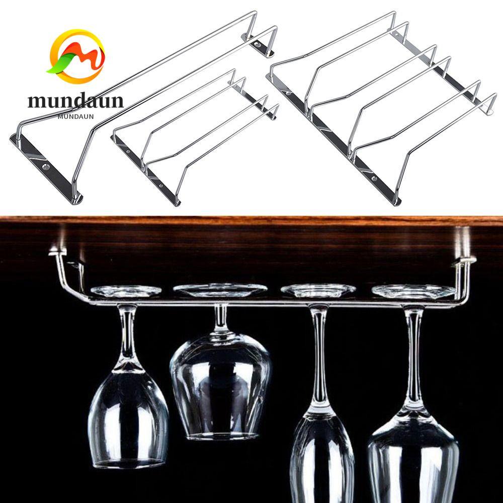 MUNDAUN 1 ชิ้นถ้วย Goblets แขวน, Home Storage Multi-layer เครื่องดื่มชั้นวางแก้ว, 27 ซม.34 ซม.คว่ําอุปกรณ์ครัว Stemware ผู้ถือ