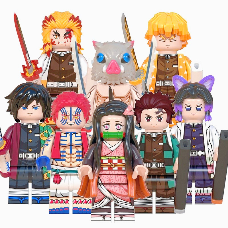 อะนิเมะการ์ตูนญี่ปุ่น Agatsuma Zenitsu Tanjirou Nezuko Zenitsu บล็อกตัวต่อของเล่นรูป