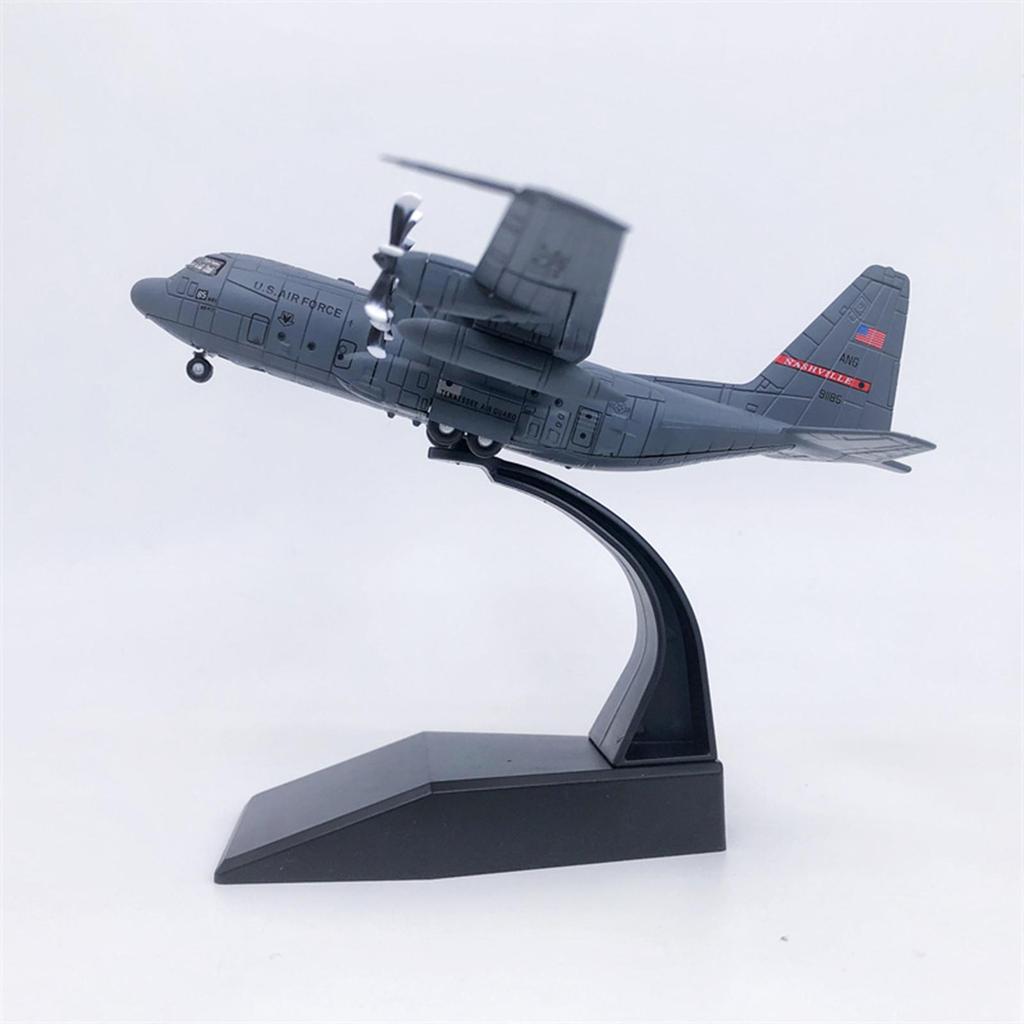 [Lszcx6l] US Air Force 1:200 Scale C130 เครื่องบินขนส่งพร้อมขาตั้งเครื่องบินรุ่นสําหรับ
