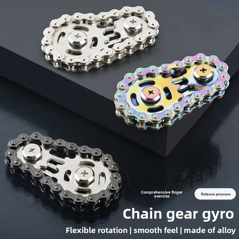 Multi-Play Decompression ของเล่นนิ้วมือเกียร์ Flywheel Strip ใหม่ Fidget Spinner Decompression Handy เครื่องมือเกียร์เครื่องจักรโลหะของเล่น