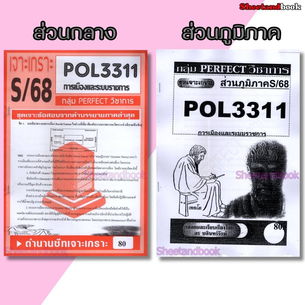 ชีทราม POL3311 (PA312) การเมืองและระบบราชการ (ข้อสอบอัตนัย) PERFECT