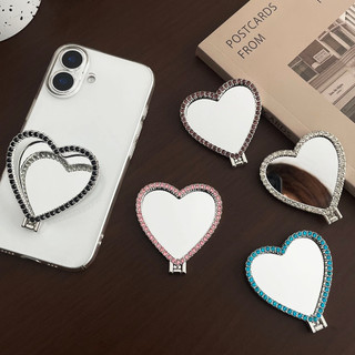 Love Heart Mirror Bracket สําหรับ IPhone Case การดูดซับที่แข็งแกร่งดูด