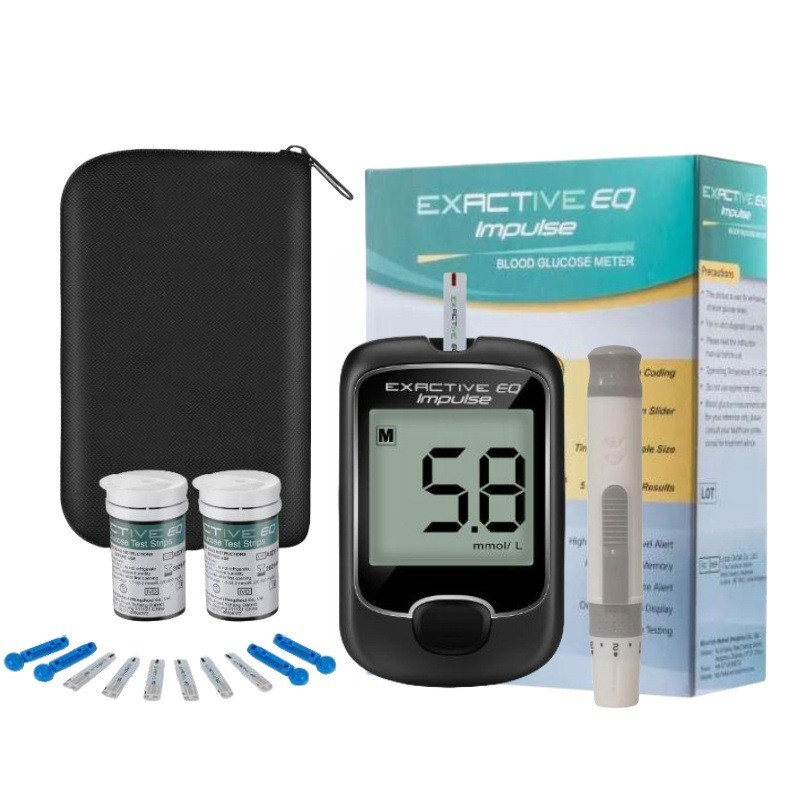 EXACTIVE EQ IMPULSE ครัวเรือนส่งออกอัตโนมัติสูงน้ําตาลในเลือดเครื่องมือวัดทางการแพทย์น้ําตาลในเลือดเ