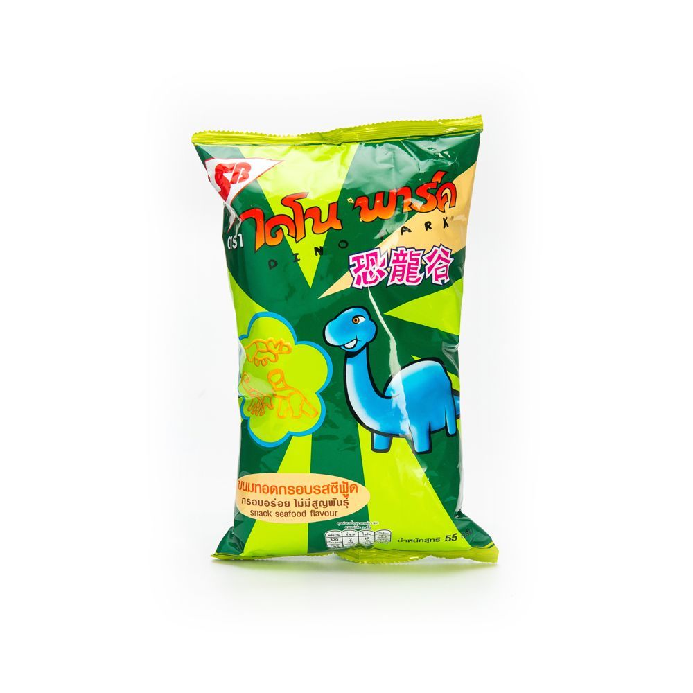 [สินค้าส่งด่วน] ไดโนพาร์คขนมทอดกรอบรสซีฟู้ด 55 กรัม DINO PARK SNACK SEAFOOD 55 G. ราคาถูก Shopee Lazada