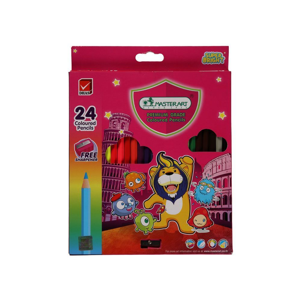 [สินค้าส่งด่วน] MASTER ART ดินสอสียาว 24สี MASTER ART LONG COLOR PENCIL(24 COLOR)