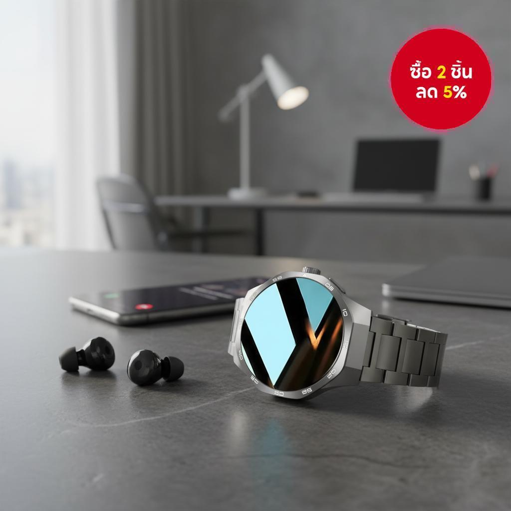 นาฬิกาอัจฉริยะ Huawei GT5 Pro 2025 สําหรับผู้ชายและผู้หญิง หน้าจอ HD 1.52 โทรผ่านบลูทูธ วัดอัตราการเต้นหัวใจ NFC นาฬิกากีฬา