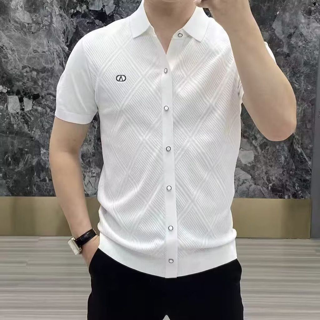 2026 Retro Hong Kong Style Loose Shirt Men Niche Design Shirt Top Men