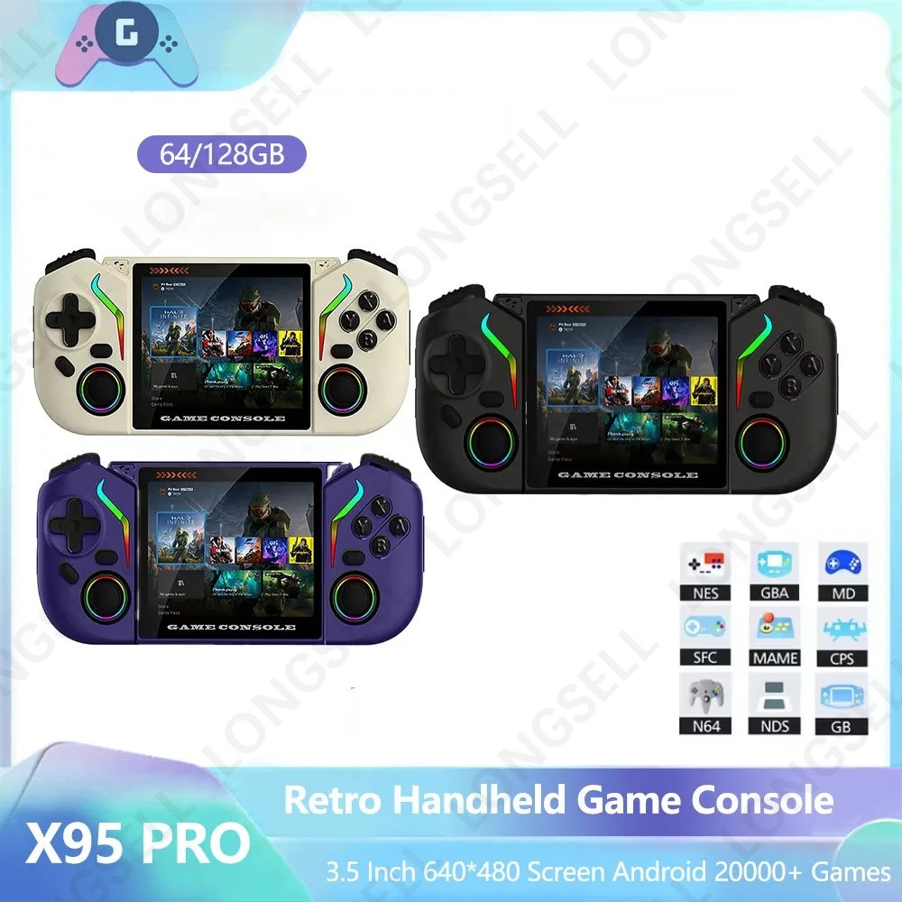2026ใหม่ล่าสุด3.5นิ้วX95 ProคอนโซลเกมมือถือAndroidมือถือWiFi Retroระบบเกมจําลองคอนโซลวิดีโอเกม