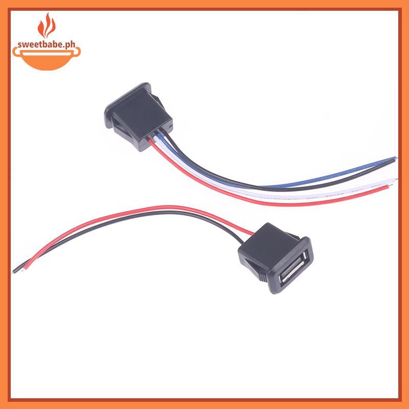 Sweet USB 2.0 Female Power Ja USB2.0 ช่องเสียบพอร์ตชาร์จพร้อมสายเครื่องชาร์จ USB Soet PH