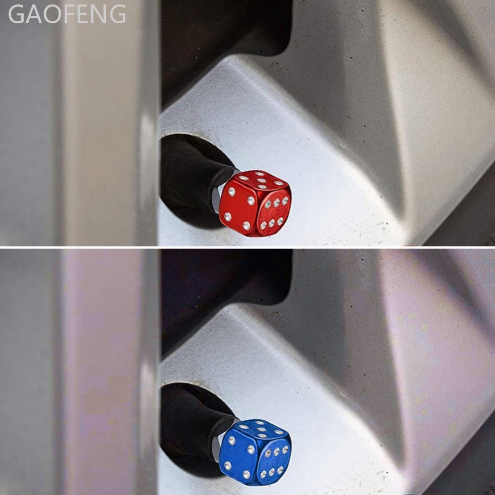 GAOFENG 4 ชิ้นอลูมิเนียมรถล้อ Stem Tyre ยางล้อ Stem Air Valve ฝุ่นสําหรับรถบรรทุก Motocycle จักรยาน 