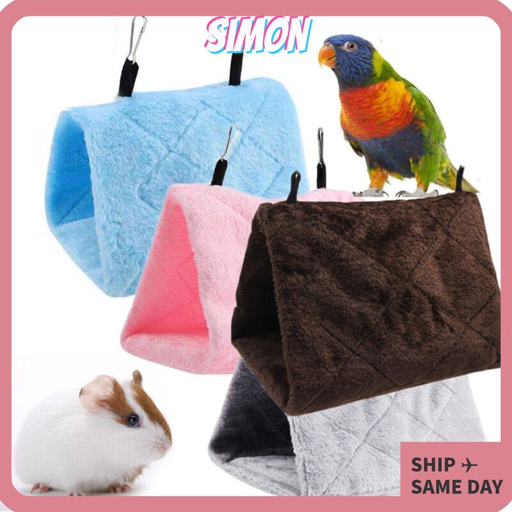 SIMON เต็นท์นกแก้ว Bird Hut ของเล่น Pure Color Sleep Happy Hang Cave Bed