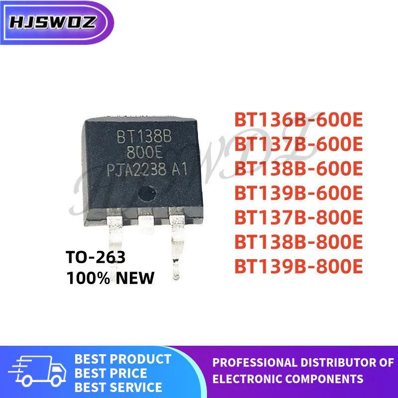 10PCS ใหม่ BT136B-600E BT137B-600E BT138B-600E BT139B-600E BT137B-800E BT138B-800E BT139B-800E BT136