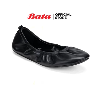 Bata บาจา รองเท้าเบเลลิน่า แบบสวม ส้นแบน สำหรับผู้หญิง รุ่น DELHI สีดำ 5316318 สีเงิน 5311318 สีน้ำตาล 5314318