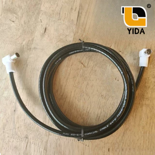สายอากาศทีวี Digital TV RF Cable สายคอนโด สีดำ รองรับทีวีดิจิตอล ยาว 1-5 เมตร