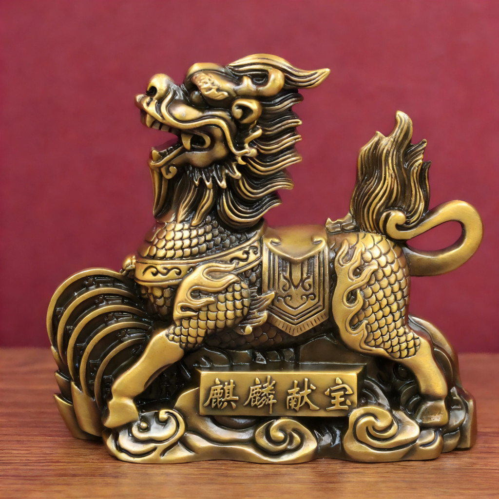 เครื่องประดับ Kirin มงคล Kirin Ingot Kirin Home Entrance Office Shop เดสก์ท็อปเครื่องประดับขนาดเล็กม