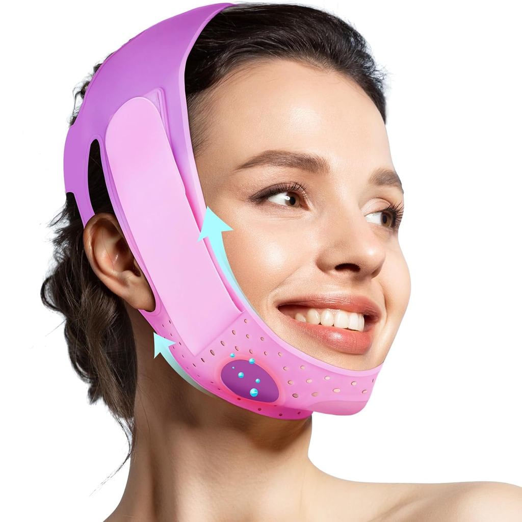 JUSRONV-Linear Mask Lifting Mask Face Band, Soft V-Shaped Mask Lifting Band, Lower Exerciser 23-27 น