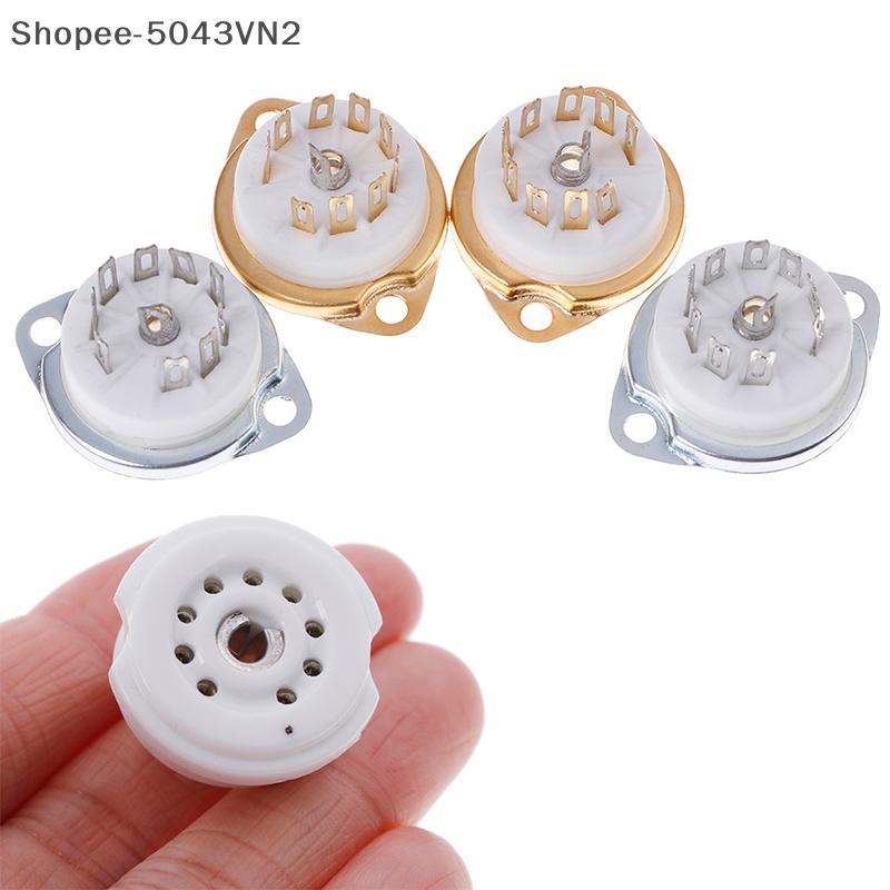[RE] 1 PC แชสซี mount 9pin หลอดเซรามิค soet สําหรับ EL84 ECC82 6922 12AX7 ♥ร♥