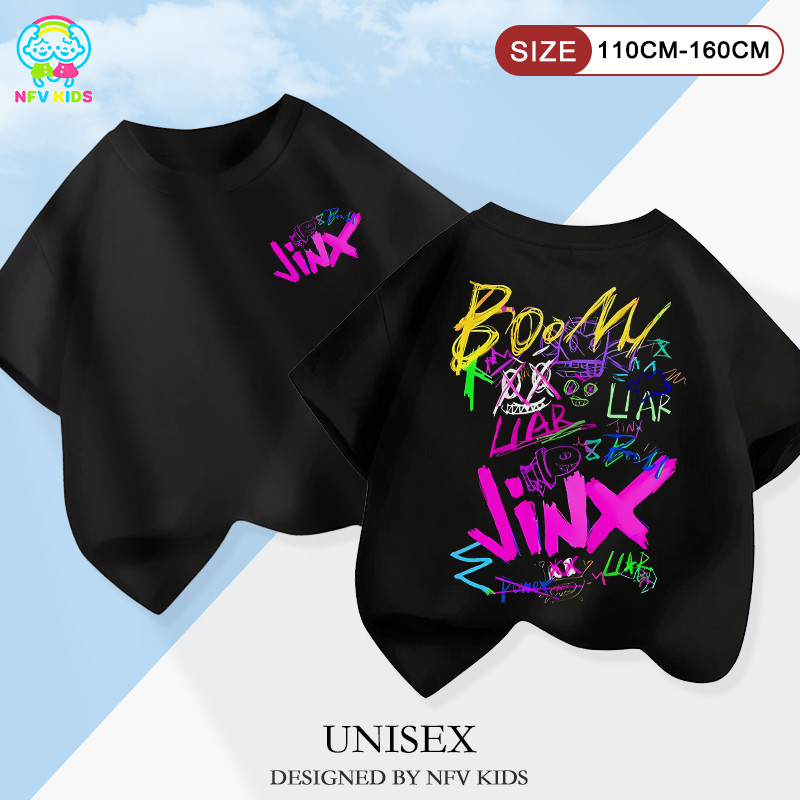 NFV KIDS รุ่นใหม่มาแรง💫เสื้อยืดแขนสั้นเด็ก ระบายอากาศ ลายกราฟฟิตี้ สตรีท oversize เหมาะกับหน้าร้อน YG929
