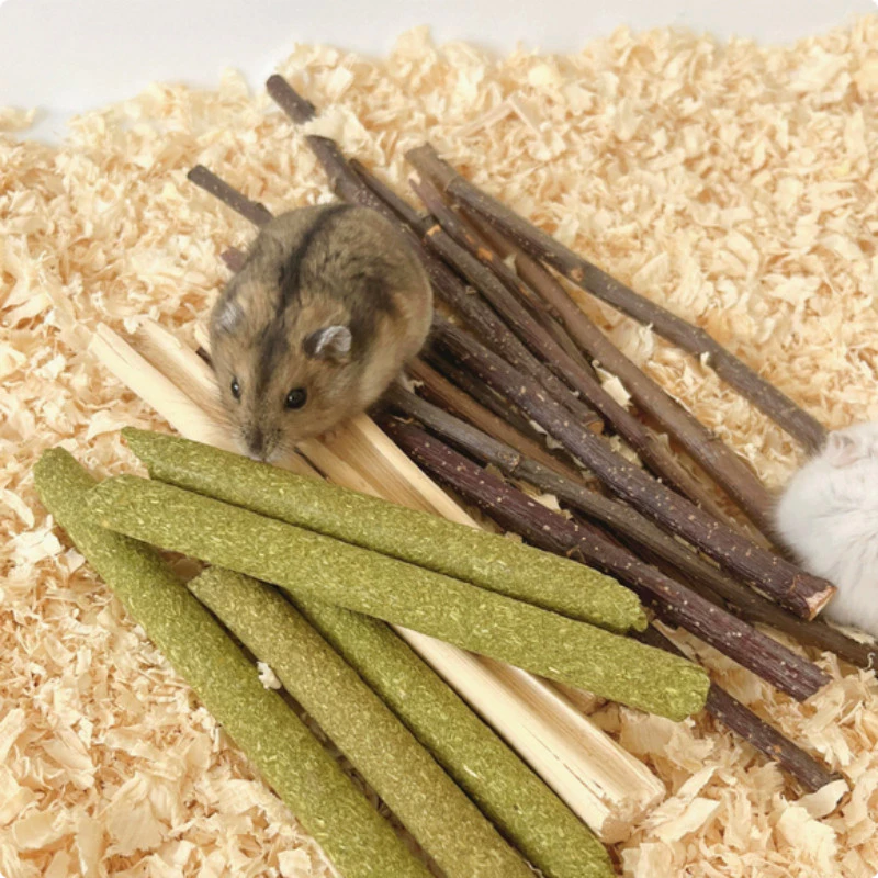 [hamster travel]ขนมขบเคี้ยวสำหรับแฮมสเตอร์: กิ่งแอปเปิ้ลแห้งและก้านไผ่หวาน เหมาะสำหรับหนูตะเภา กระรอก และกระต่ายด้วย thumbnail 6
