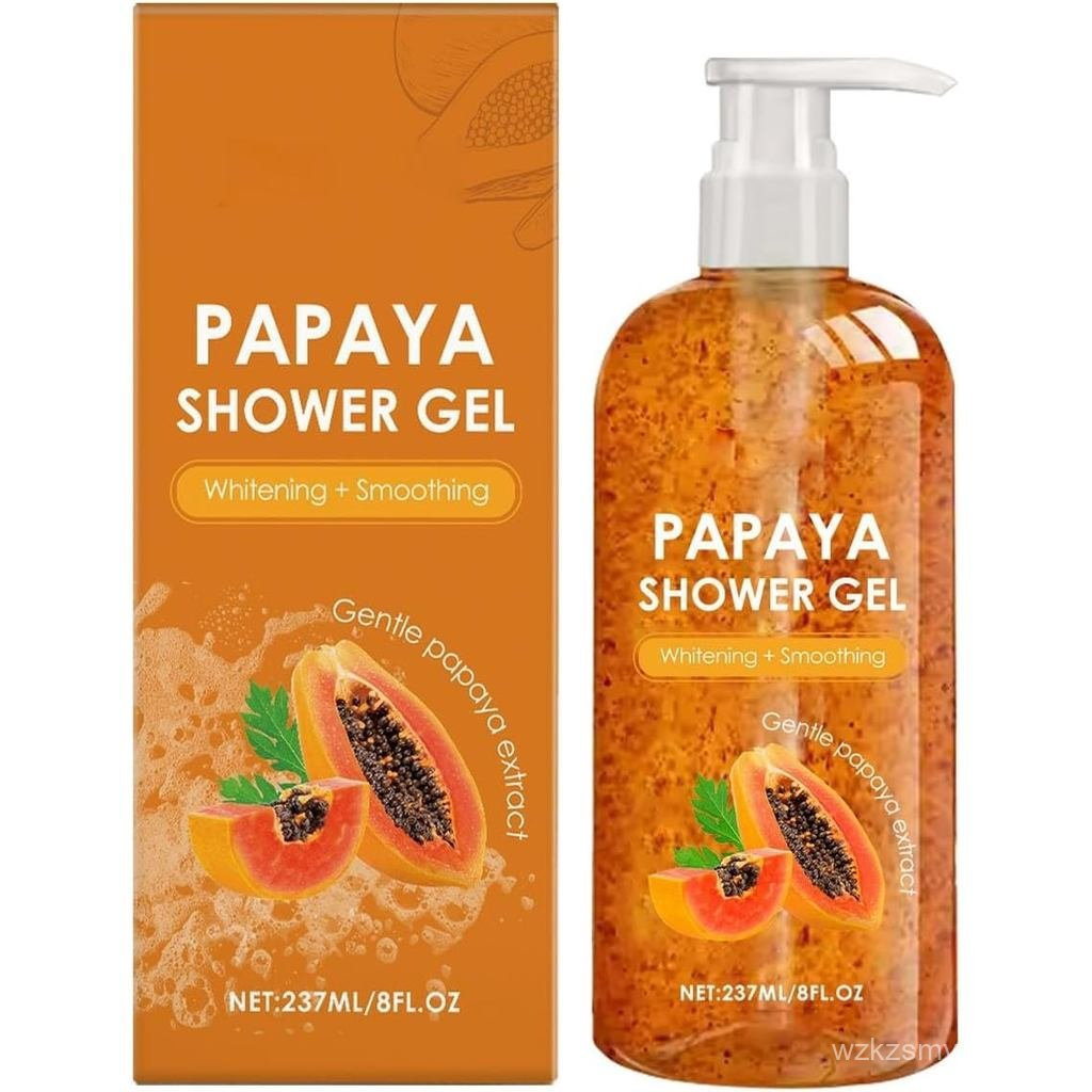 Papaya Brightening Body Wash Deep Papaya Exfoliating Body Lotion เจลอาบน้ําบํารุงและให้ความชุ่มชื้นท