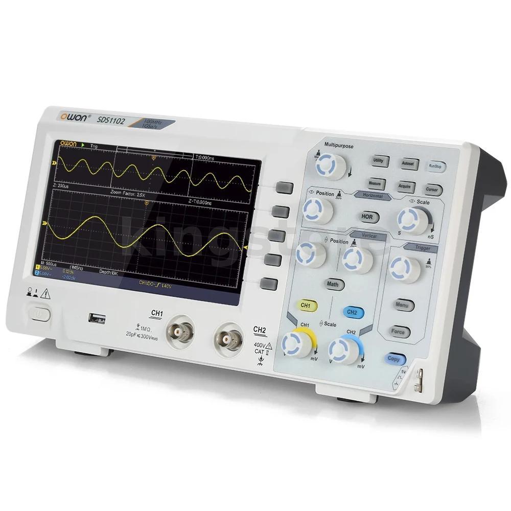 OWON SDS1102 ออสซิลโลสโคปดิจิตอล 2 ช่อง 100MHZ แบนด์วิดท์ 1GS/s ความแม่นยําสูง Oscilloscope