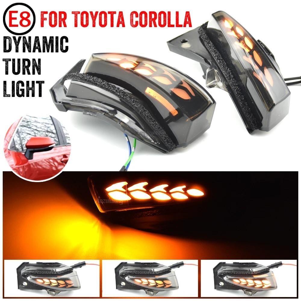 LEDแบบไดนามิกด้านข้างกระจกตัวบ่งชี้ไฟกระพริบลําดับสําหรับToyota CorollaกีฬาE210 Sienta XP170 Yaris X