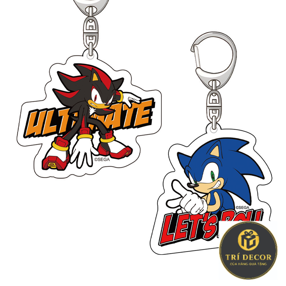 Sonic the Hedgehog Shadow the Hedgehog อย่างเป็นทางการ HD อะคริลิคพวงกุญแจจี้กระเป๋าสินค้าอะนิเมะกระเป๋า Charm แฟน Charm ของขวัญ