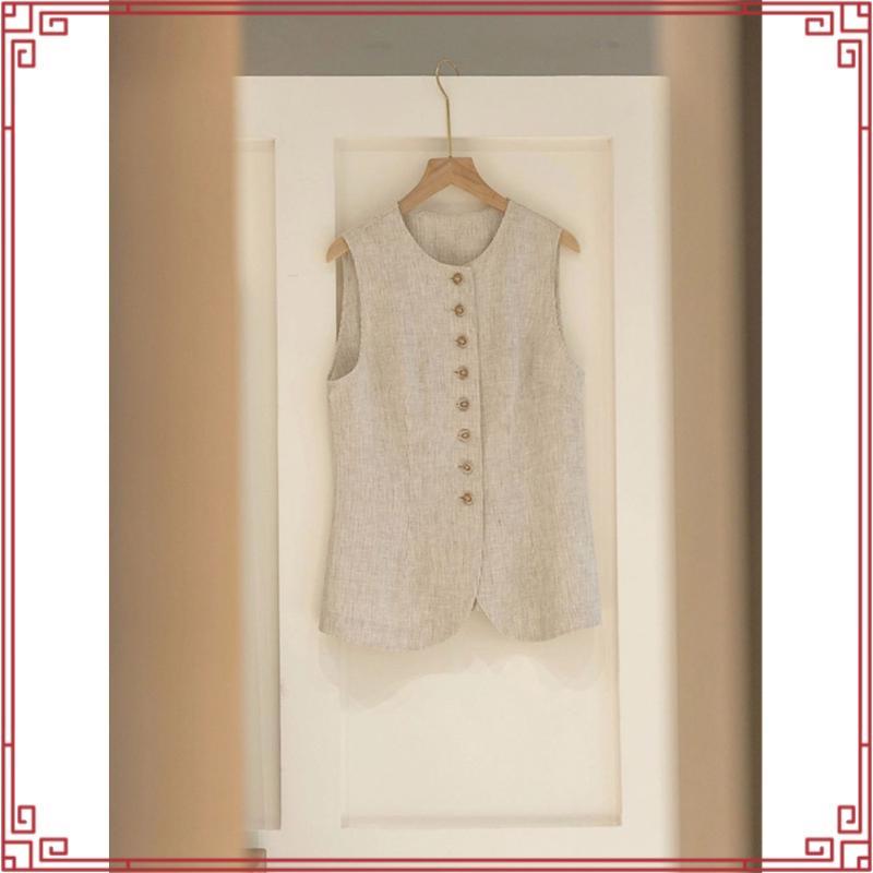 Thesummernade : Irene vest เสื้อกั๊กผ้าทวิต
