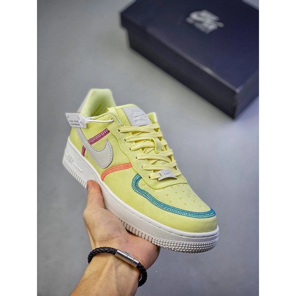 For Force 1 Low "Life Lime" สินค้าเดี่ยวสด Air Force No. 1 รองเท้าผ้าใบลําลอง Force 1 Force