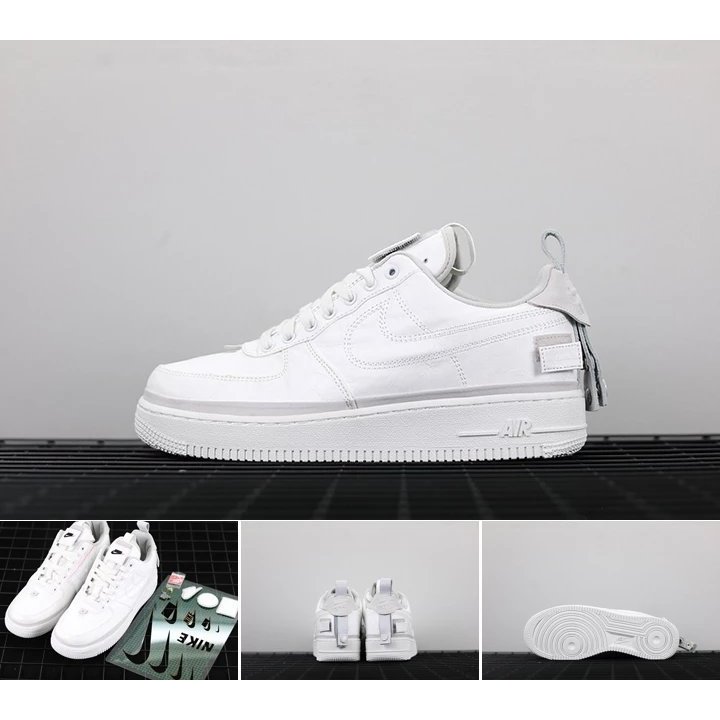 Pure Original ZG Force 1 90/10 Japan Limited All White Texture ผ้าไหมหนังพื้นผิว Velcro โลโก้ผู้ชาย 