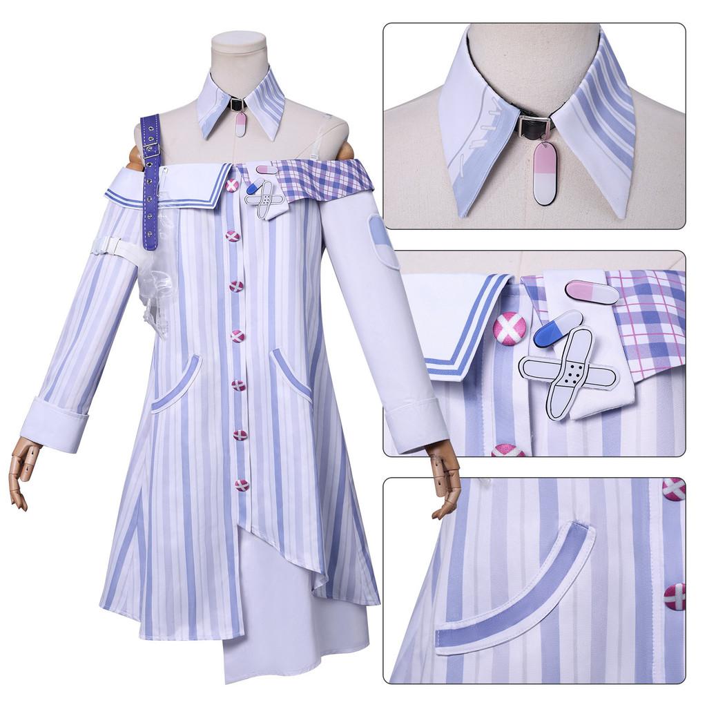 Infinite Warmth cosplay outfit, hospital gown, experimental Lolita maid costume, cosplay two-dimensi