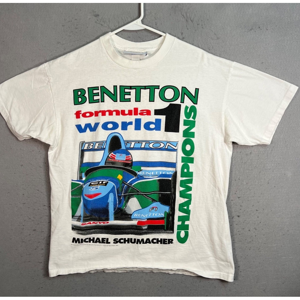 Cotton 100% Benetton Formula 1 เสื้อยืด Michael Schumacher
