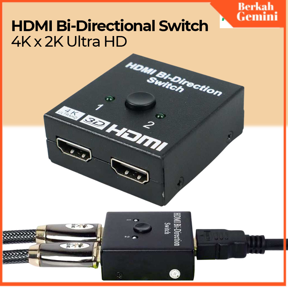 ROBOTSKY สวิตช์ทิศทาง HDMI 2x1/1x2 3D V1.4 4K - ACDG0 - OMVA18BK