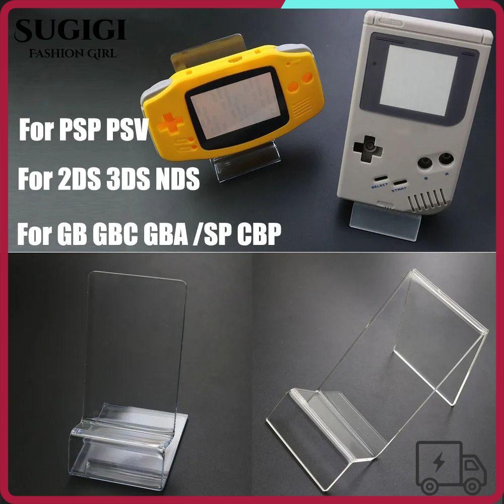 SUGIGI ที่วางเกมคอนโซล, ขาตั้งจอแสดงผลคอนโซลที่ทนทานอเนกประสงค์, ขายึดนิทรรศการอะคริลิคใสสากลสําหรับเกมบอย GBC GBA GBP PSP NDS 3DS 2DS PSV Ps vita