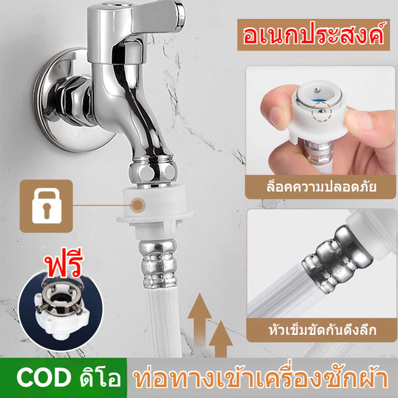 【รุ่นสากล】1-15ม ท่อน้ำเข้าเครื่องซักผ้า สายน้ำเข้า สายน้ำดี เครื่องซักผ้า ยาว ใช้งานได้กับเครื่องซักผ้าทุกรุ่น