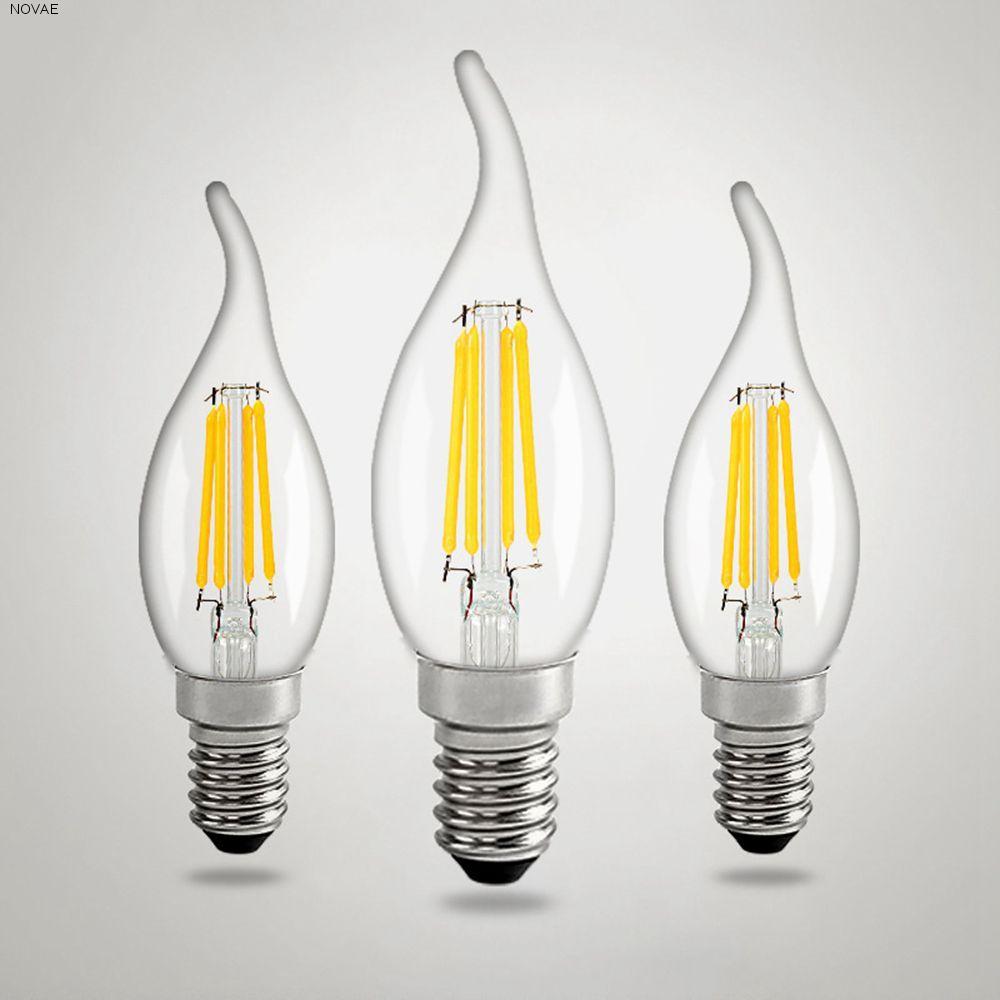 NOVAE หลอดไฟ LED Edison Retro Home สําหรับตกแต่งแสงหางเทียนทังสเตนลวดเทียนแสง