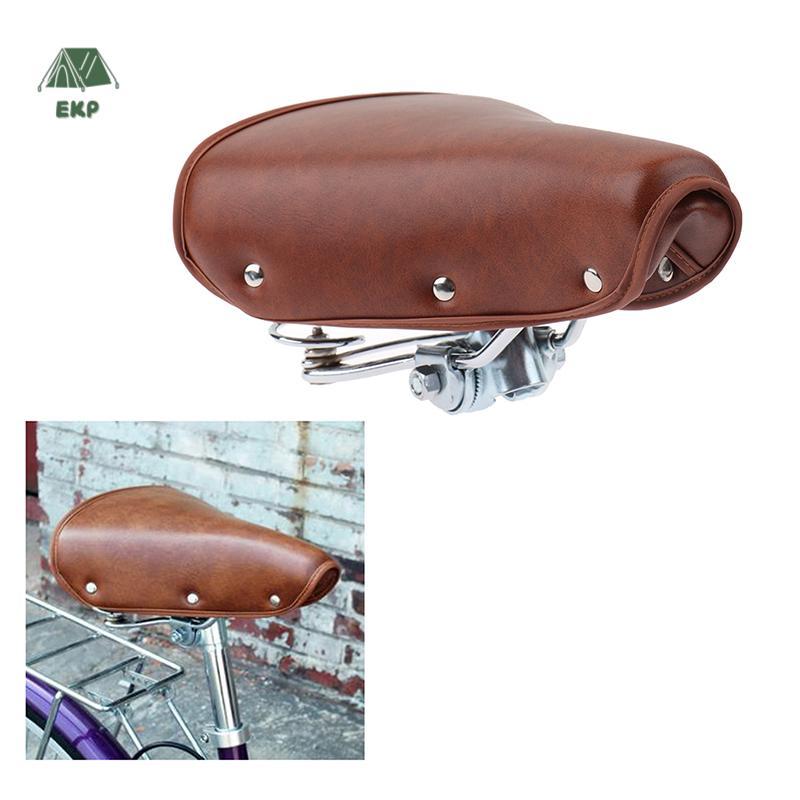 [EKP] Vintage Retro Bike Cycle PU Leather Saddle Seat Springfortable Seat Good
