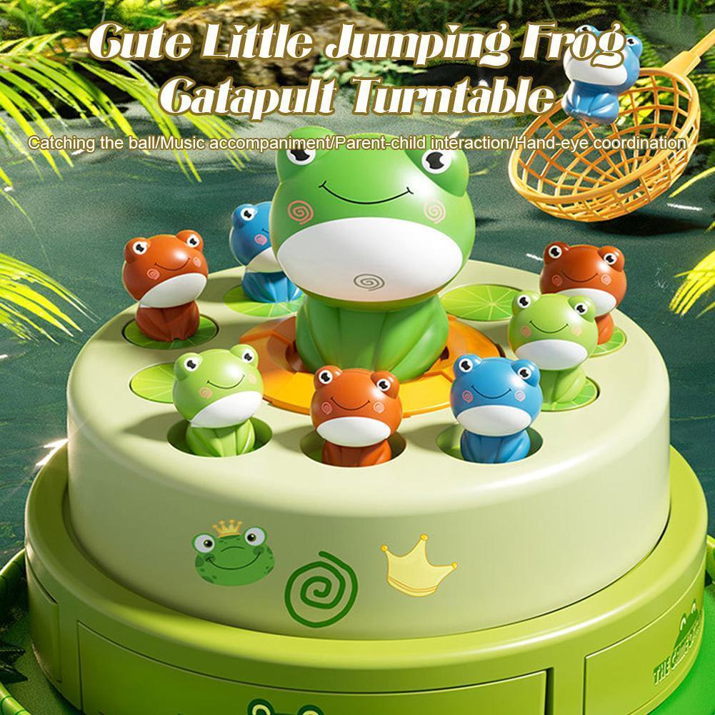 Bounce และ Catch Duck Board Games กบเกมกระดานสําหรับเด็ก 4-6 ผู้ปกครองเด็ก Interactive D3o1