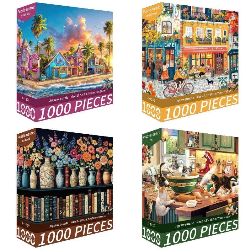 100ชิ้นน่ารักรักษาจิ๊กซอว์ปริศนาการ์ตูนและธรรมชาติภูมิทัศน์สไตล์เกมปริศนาสร้างสรรค์ความเครียดบรรเทาปริศนาของเล่นสําหรับผู้ใหญ่และวัยรุ่นพักผ่อน