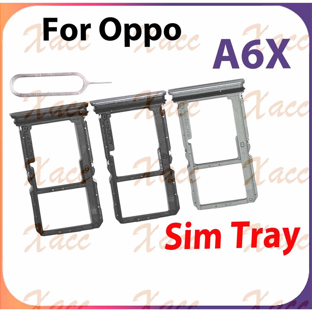 สําหรับ oppo A6X ซิมการ์ดถาดผู้ถือโทรศัพท์เปลี่ยนการติดตั้ง