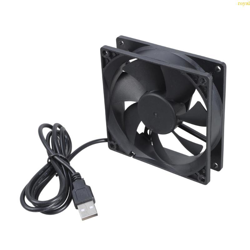(ส่วนลดสูง)oyalking.th USB 5V 90x90x25mm Airflow Fan Low Noise for Computer Case Server 3D Printer