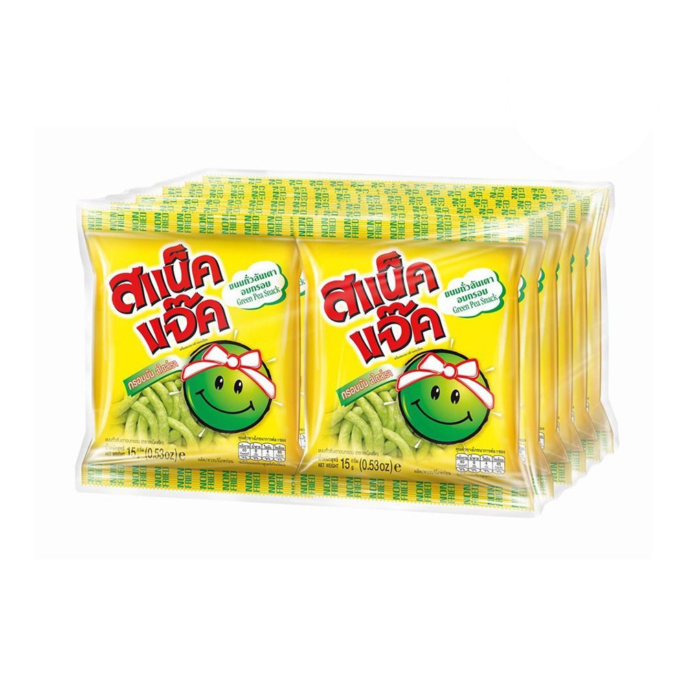 [สินค้าส่งด่วน] สแน็คแจ๊คถั่วลันเตากรอบดั้งเดิม 15ก แพ็ค12 SNACK JACK GREEN PEA SNACKS 15G. PACK12